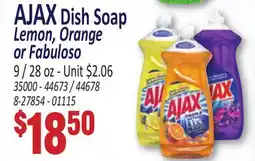 Jetro AJAX Dish Soap Lemon, Orange or Fabuloso offer