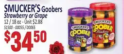 Jetro SMUCKER'S Goobers Strawberry or Grape offer