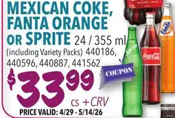 Restaurant Depot MEXICAN COKE, FANTA OR SPRITE offer
