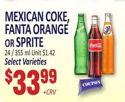 Jetro MEXICAN COKE, FANTA ORANGE OR SPRITE offer