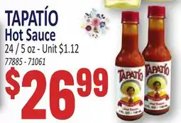 Jetro TAPATÍO Hot Sauce offer