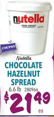 Restaurant Depot Nutella CHOCOLATE HAZELNUT SPREAD offer