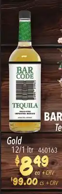 Restaurant Depot BAR CODE Tequila offer