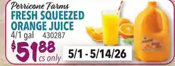 Restaurant Depot Perricone Farms FRESH SQUEEZED ORANGE JUICE offer