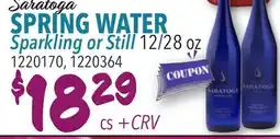 Restaurant Depot Saratoga SPRING WATER offer