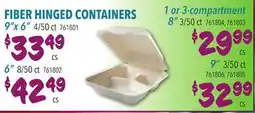 Restaurant Depot FIBER HINGED CONTAINERS offer