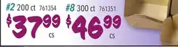 Restaurant Depot 2 200 ct 761354 #8 300 ct 761351 offer