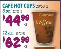Restaurant Depot CAFÉ HOT CUPS offer