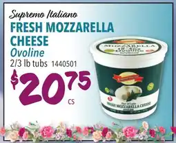 Restaurant Depot Supremo Italiano FRESH MOZZARELLA CHEESE Ovoline offer