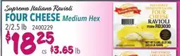 Restaurant Depot Supremo Italiano Ravioli FOUR CHEESE Medium Hex offer