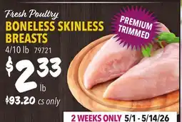 Restaurant Depot Fresh Poultry BONELESS SKINLESS BREASTS offer