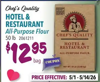 Restaurant Depot Chef's Quality HOTEL & RESTAURANT All-Purpose Flour offer