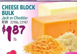 Restaurant Depot CHEESE BLOCK BULK Jack or Cheddar offer