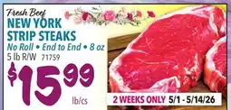 Restaurant Depot Fresh Beef NEW YORK STRIP STEAKS offer