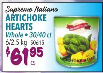 Restaurant Depot Supremo Italiano ARTICHOKE HEARTS offer