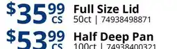 Restaurant Depot Full Size Lid, Half Deep Pan offer