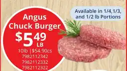 Restaurant Depot Angus Chuck Burger offer