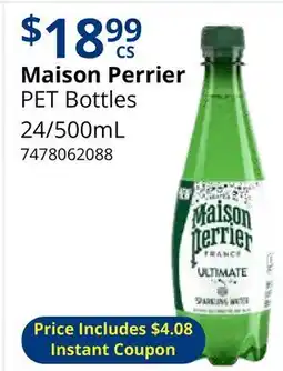Restaurant Depot Maison Perrier PET Bottles offer