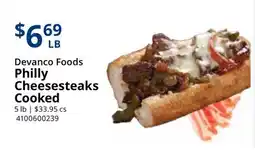 Restaurant Depot Devanco Foods Philly Cheesesteaks Cooked offer