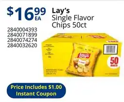 Restaurant Depot Lay's Single Flavor Chips 50ct offer