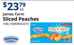 Restaurant Depot James Farm Sliced Peaches offer
