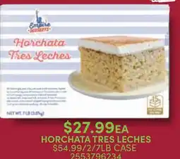 Restaurant Depot EMPIRE DESSERTS HORCHATA TRES LECHES offer