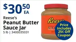 Restaurant Depot Reese's Peanut Butter Sauce Jar offer