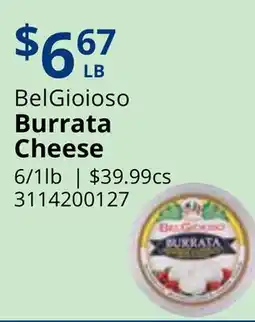 Restaurant Depot BelGioioso Burrata Cheese offer