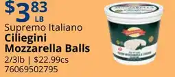 Restaurant Depot Supremo Italiano Ciliegini Mozzarella Balls offer
