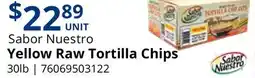 Restaurant Depot Sabor Nuestro Yellow Raw Tortilla Chips offer