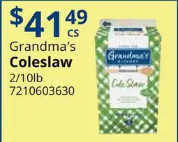 Restaurant Depot Grandma's Coleslaw offer