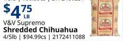 Restaurant Depot V&V Supremo Shredded Chihuahua offer