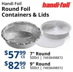 Restaurant Depot Handi Foil Round Foil Containers & Lids offer