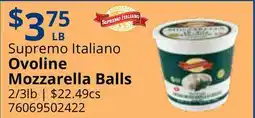 Restaurant Depot Supremo Italiano Ovoline Mozzarella Balls offer