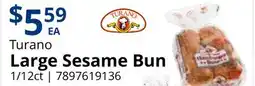 Restaurant Depot Turano Large Sesame Bun offer