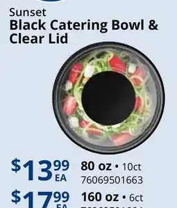 Restaurant Depot Sunset Black Catering Bowl & Clear Lid offer