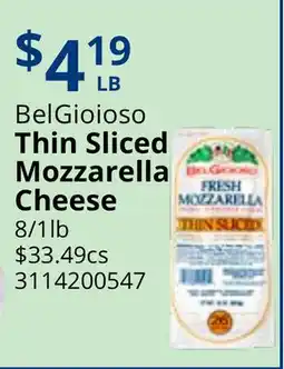 Restaurant Depot BelGioioso Thin Sliced Mozzarella Cheese offer