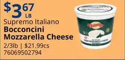 Restaurant Depot Supremo Italiano Bocconcini Mozzarella Cheese offer