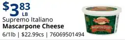 Restaurant Depot Supremo Italiano Mascarpon Cheese offer
