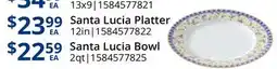 Restaurant Depot Santa Lucia Platter, Bowl offer