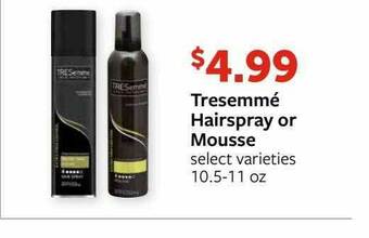Fareway Tresemmé Hairspray Or Mousse offer