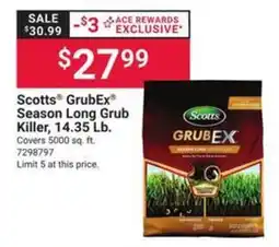 Ace Hardware Scotts grubex season long grub killer offer