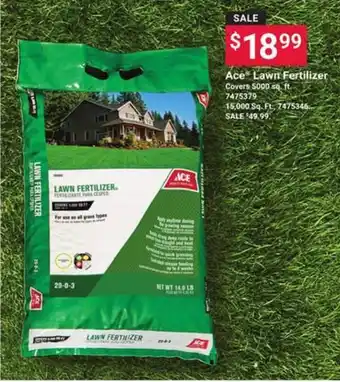 Ace lawn fertilizer