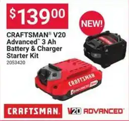 Ace Hardware Craftsman battery and charger starter kit offer