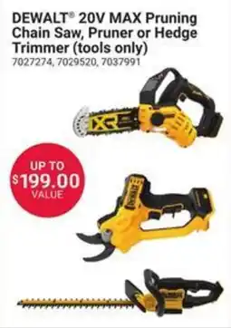 Ace Hardware Dewalt 20v max pruning chain saw offer