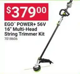 Ace Hardware Ego power+ 56v 16" multi-head string trimmer kit offer