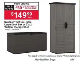Ace Hardware Suncast Extra Large Deck Box offer