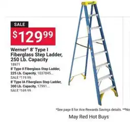 Ace Hardware Werner Type I Fiberglass Step Ladder offer
