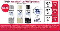Ace Hardware Rust-Oleum Low Odor Spray Paint offer