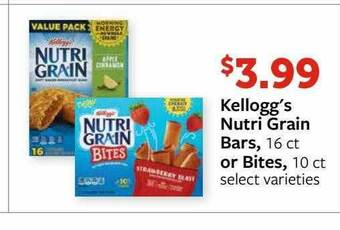 Fareway Kellogg's Nutri Grain Bars, Or Bites, offer